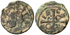 s/d. Guerra dels Segadors. Cervera. 1 diner. (Cal. tipo 106, falta var) (Cru.C.G. 4591c). 0,88 g. Leyenda normal. Escasa. MBC/MBC-.