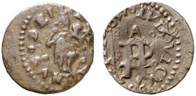 1647. Guerra dels Segadors. Perpinyà. 1 diner. (Cal. 202) (Cru.C.G. 4639e). 0,84 g. Lluís XIV. Algo descentrada. Escasa. MBC-.