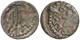 1641. Guerra dels Segadors. Puigcerdà. 1 diner. (Cal. 207) (Cru.C.G. 4644). 0,65 g. Felipe IV. Escasa. MBC-.