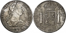 1778. Carlos III. México. FF. 8 reales. (Cal. 926). 26,45 g. Limpiada. MBC+.