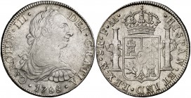 1788. Carlos III. México. FM. 8 reales. (Cal. 942). 26,96 g. MBC.