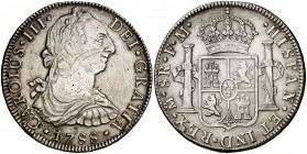 1788. Carlos III. México. FM. 8 reales. (Cal. 942). 26,65 g. Golpecitos. MBC.