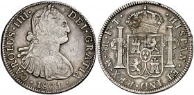1801. Carlos IV. México. FT/FM. 8 reales. (Cal. 697). 26,80 g. MBC-.