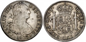 1803. Carlos IV. México. FT. 8 reales. (Cal. 699). 26,76 g. MBC-/MBC.