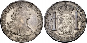 1804. Carlos IV. México. TH. 8 reales. (Cal. 701). 26,95 g. MBC/MBC+.