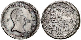 1813. Fernando VII. Jubia. 2 maravedís. (Cal. 1579). 2,50 g. Escasa. MBC/MBC+.