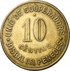 La Bisbal del Penedès. Unió de Cooperadors. 10 céntimos. (AL. 2409). 6,47 g. Rara. MBC+.