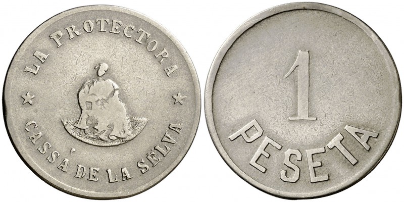 Cassà de la Selva. La Protectora. 5, 10 céntimos, 1 y 5 pesetas. (AL. 1892 a 189...