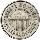 Segarra de Gaià. 1 peseta. (Cal. 18, como serie completa). 3,56 g. MBC+.