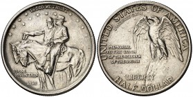 1925. Estados Unidos. 1/2 dólar. (Kr. 157). 12,53 g. AG. Generales Lee y Jackson. EBC.