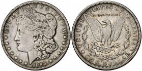 1895. Estados Unidos. O (Nueva Orleans). 1 dólar. (Kr. 110). 26,42 g. AG. Muy escasa. MBC-.