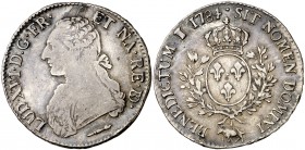 1784. Francia. Luis XVI. Pau. 1 ecu. (Kr. 572). 28,91 g. AG. Pátina. MBC-.