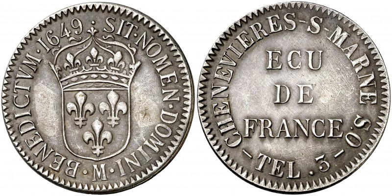 (1900). Francia. Jetón publicitario. 15,08 g. Metal blanco. EBC.