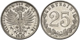 1903. Italia. Víctor Manuel III. R (Roma). 25 céntimos. (Kr. 36). 3,85 g. NI. EBC-.