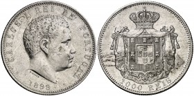1899. Portugal. Carlos I. 1000 reis. (Kr. 540). 25,06 g. AG. MBC+.
