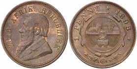 1898. Sudáfrica. 1 penique. (Kr. 2). 9,40 g. CU. EBC-.