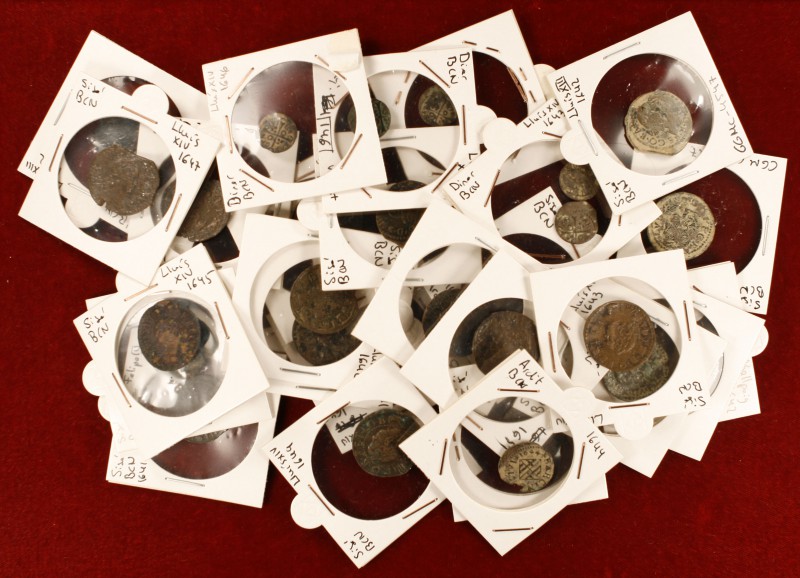 Guerra dels Segadors. Barcelona. Lote de 30 monedas formado por : diners, ardits...