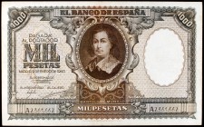 1940. 1000 pesetas. (Ed. D41). 9 de enero, Murillo. Serie A. Raro. MBC-.