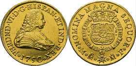 FERNANDO VI. 8 escudos. México. 1750. MF. EBC-. Escasa