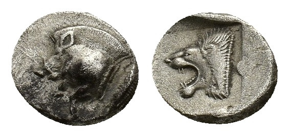 Mysia, Cyzicus, c. 480 BC. AR Obol (9,75 mm, 1,25 g). Von Fritze, Nomisma IX, Ky...