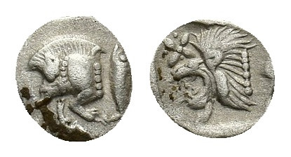 Mysia, Cyzicus, c. 450-400 BC. AR Hemiobol (8,01 mm, 0,37 g). SNG France 375. Ve...