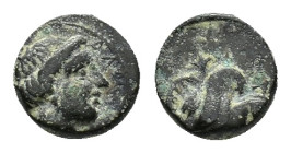 Mysia, Lampsakos, c. 4th-3rd century BC. Æ (9,31 mm, 1,52 g). SNG France 1223-6; SNG Copenhagen 206-207. Good fine.