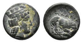 Mysia, Plakia, c. 4th century BC. Æ (11,06 mm, 1,64 g). BMC 5. About very fine.