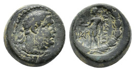 Lydia, Sardes, c. 133 BC-AD 14. Æ (15,53 mm, 7,28 g). SNG Copenhagen 490-9 (monogram). Very fine.