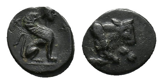 Caria, Kaunos, c. 350-300 BC. Æ (11,31 mm, 1,36 g). SNG Copenhagen 181. Very fin...
