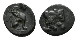 Caria, Kaunos, c. 350-300 BC. Æ (11,31 mm, 1,36 g). SNG Copenhagen 181. Very fine.
