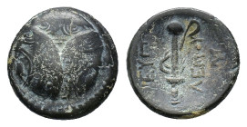 Caria, Mylasa. Eupolemos (295-280 BC). Æ (16,16 mm, 4,09 g). SNG Keckman 223-234. SNG von Aulock 2378. Good fine.