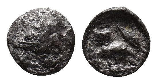 Caria(?), Uncerain mint. AR Obol (8,73 mm, 0,56 g). Fine.