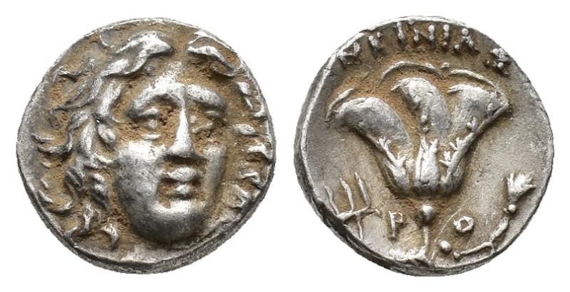 Islands off Caria, Rhodes, c. 229-205 BC. AR Drachm (13,42 mm, 2,79 g). Ameinias...