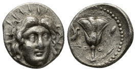 Islands off Caria, Rhodes, c. 229-205 BC. AR Tetradrachm (23,61 mm, 12,89 g). Magistrate, Tharsytas. Ashton 215. SNG Keckman 550. Very fine.