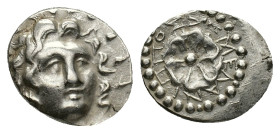 Islands off Caria, Rhodes, early 1st century AD. AR Drachm (17,41 mm, 3,06 g). Cistophoric standard. Melanippos, magistrate. Ashton & Weiss 211 (A61/P...