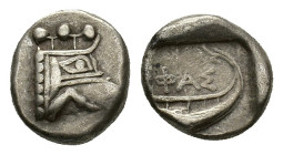Lycia, Phaselis, c. 500-440 BC. AR Tetrobol (13,63 mm, 3,38 g). SNG von Aulock 4396. Very fine.