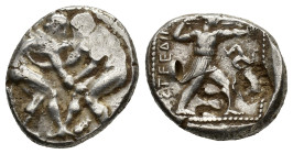 Pamphylia, Aspendos, c. 420-400 BC. AR Stater (20,92 mm, 10,92 g). SNG von Aulock 4504. About very fine.