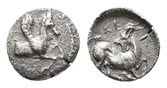 Cilicia, Kelenderis, c. 425-400. AR Obol (8,95 mm, 0,60 g). SNG von Aulock 5635;...