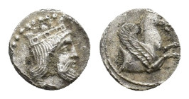 Cilicia, Uncertain mint, c. 4th century BC. AR Obol (9,71 mm, 0,76). SNG France 482-4844; SNG Levante 232. Very fine.