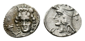 Cilicia, Uncertain mint, 4th century BC. AR Obol (9,75 mm, 0,63 g). Gökturk -. SNG Copenhagen Supp. 537. SNG Levante -; SNG Paris -; Winzer 18.1 ('Maz...