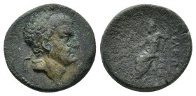 Kings of Cilicia. Tarkondimotos (39-31 BC). Æ (21,13 mm, 11,54 g). Diademed head r. R/ Zeus seated l. holding Nike and scepter. RPC 3871; SNG France 1...