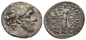 Seleukid Kings. Antiochos IX Philopator (116-95 BC). AR Tetradrachm (27,68 mm, 16,49 g). Antioch. SC 2363. Good very fine.
