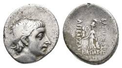 Kings of Cappadocia. Ariobarzanes II Philopator (63-52 BC). AR Drachm (15,06; 4,27 mm). Eusebeia, 55 BC. Simonetta 2; HGC 7, 851. Very fine.