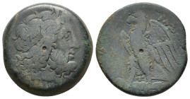 Ptolemaic Kings of Egypt. Uncertain. Æ Drachm (32,81 mm, 45,70 g). Good fine.