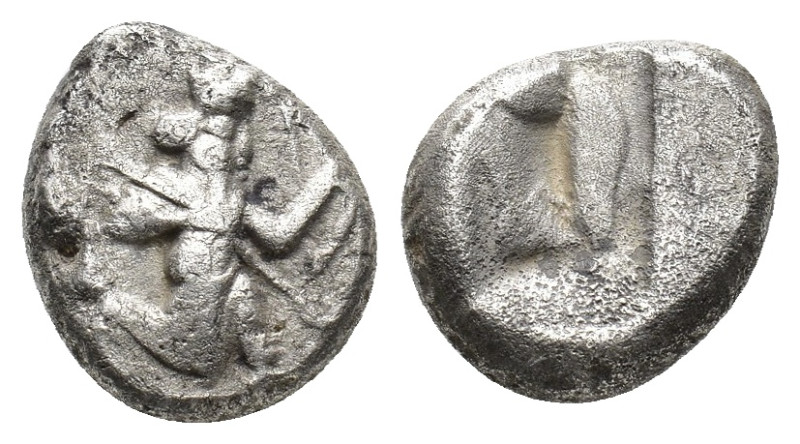 Achaemenid Empire. Time Xerses I - Darius II. AR Siglos (14,22 mm, 5,45 g). Sard...