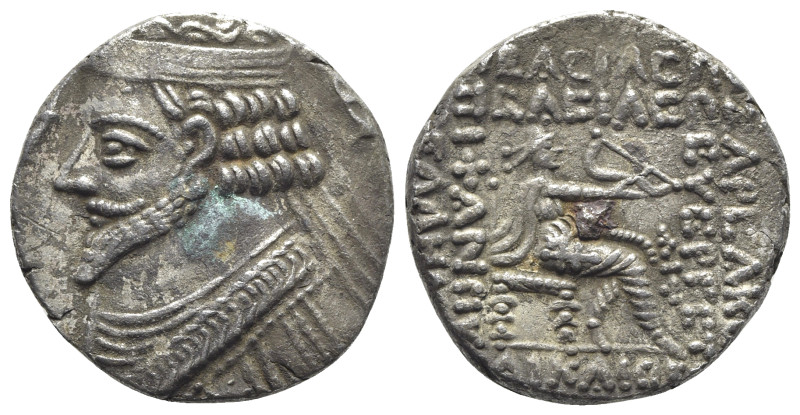 Kings of Parthia, Phraatakes (c. 2 BC-AD 4). BI Tetradrachm (27mm, 9.44g, 12h). ...