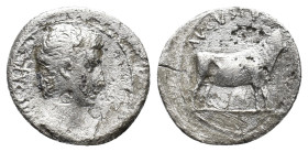 Augustus (27 BC-AD 14). AR Denarius (18,51 mm, 3,07 g). Pergamum, 27 BC. RIC 475; RSC 28. Fine.
