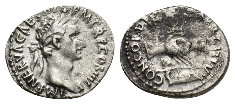 Nerva (96-98). AR Denarius (18,11 mm, 3,46 g). Rome, AD 96. RIC 3; RSC 25. About...