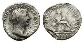 Trajan (98-117). AR Denarius (17,28 mm, 2,88 g). Rome. RIC 96. Good fine.