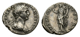 Trajan (98-117). AR Denarius (17,68 mm, 3,37 g). Rome, AD 115-116. RIC 343. Good very fine.